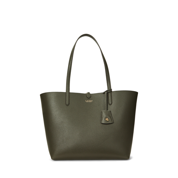 Faux-Leather Large Reversible Tote Bag