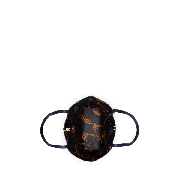 Gro&szlig;e wendbare Kunstleder-Tragetasche Lauren in Edles Navy/Schmal gestr. 5