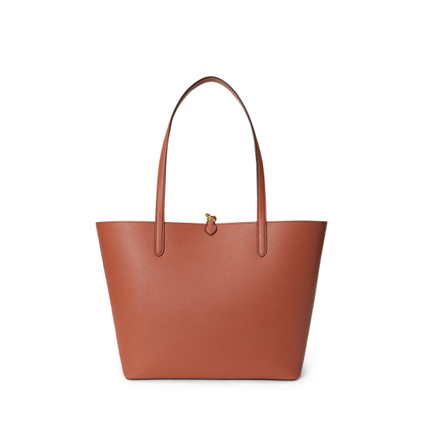 Red Terracotta/Pnk Sienna Large Reversible Faux-Leather Tote Bag Lauren 3