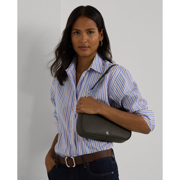 Crosshatch Leather Medium Danni Bag | Ralph Lauren