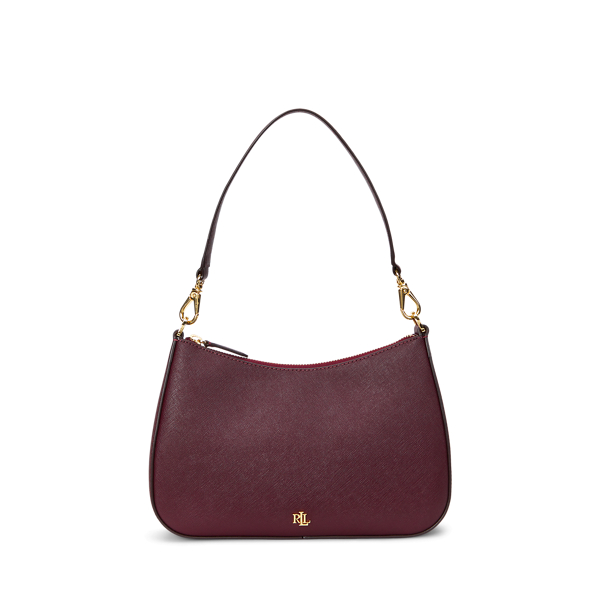 Pinot Noir Crosshatch Leather Medium Danni Bag Lauren 1