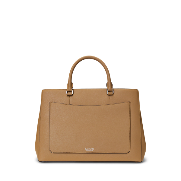 Crosshatch Leather Large Hanna Satchel for Women | Ralph