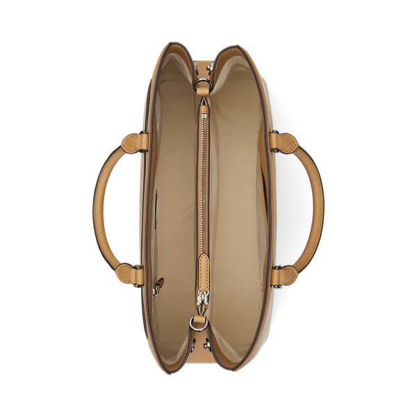 Crosshatch Leather Large Hanna Satchel for Women | Ralph