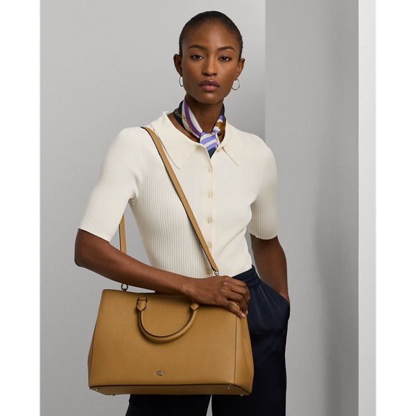 訳あり！ラルフローレンCrosshatch Leather Large Hanna Satchel Crosshatch Leather Large Hanna Satchel | Ralph Lauren