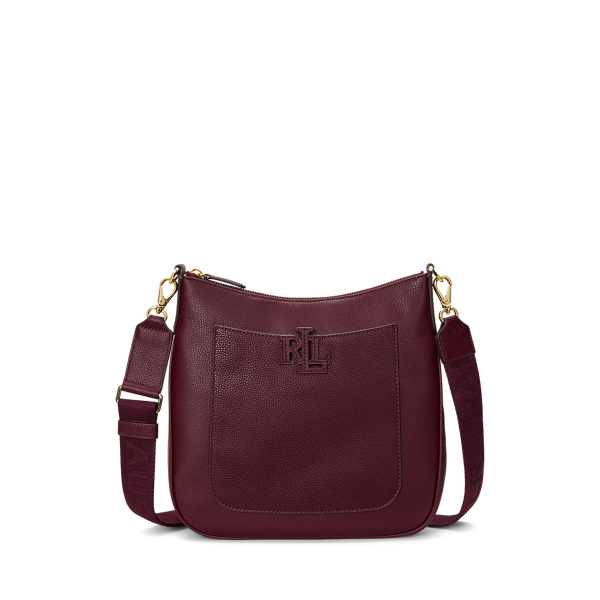 Pinot Noir Pebbled Leather Large Cameryn Crossbody Lauren 1