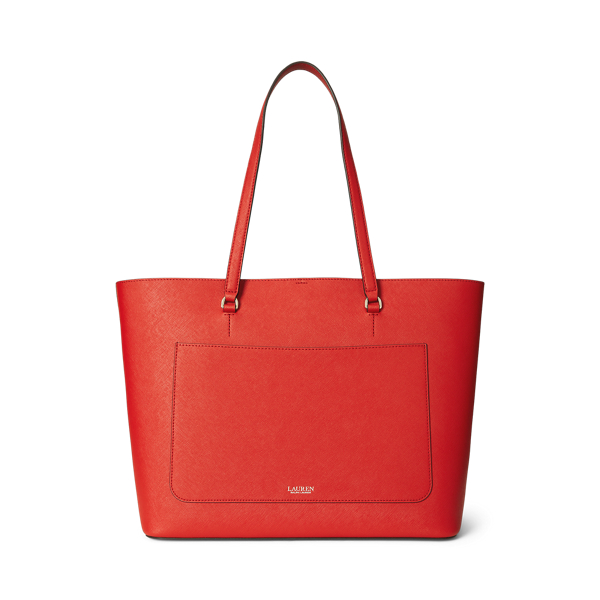 Crosshatch Leather Large Karly Tote for Women | Ralph Lauren® TN