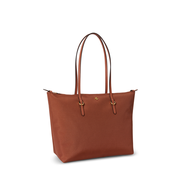 Red Terracotta Medium Keaton Nylon Tote Bag Lauren 2
