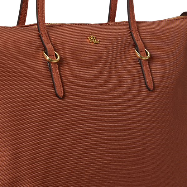 Red Terracotta Medium Keaton Nylon Tote Bag Lauren 5