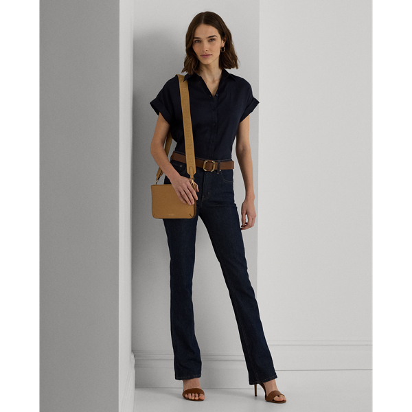 Buff Leather Medium Landyn Crossbody Bag Lauren 7