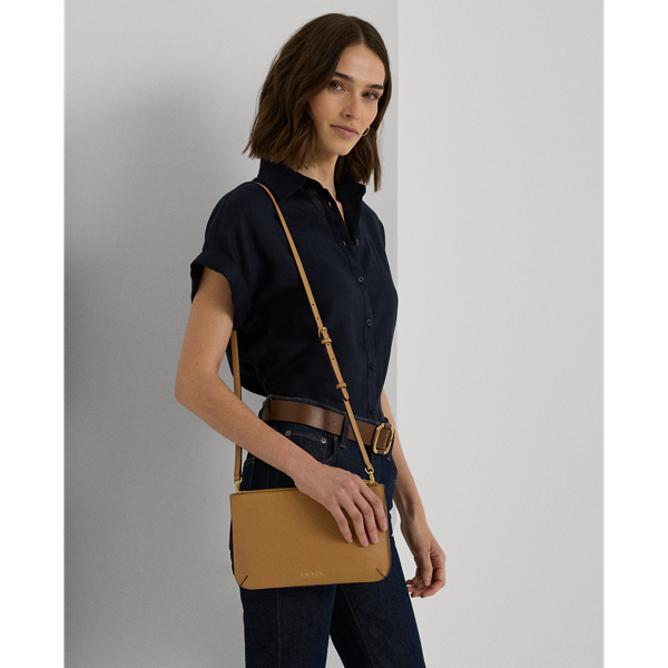 Buff Leather Medium Landyn Crossbody Bag Lauren 8