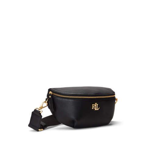 Женская сумка Ralph Lauren Leather Marcy Belt, цвет: Чёрный
