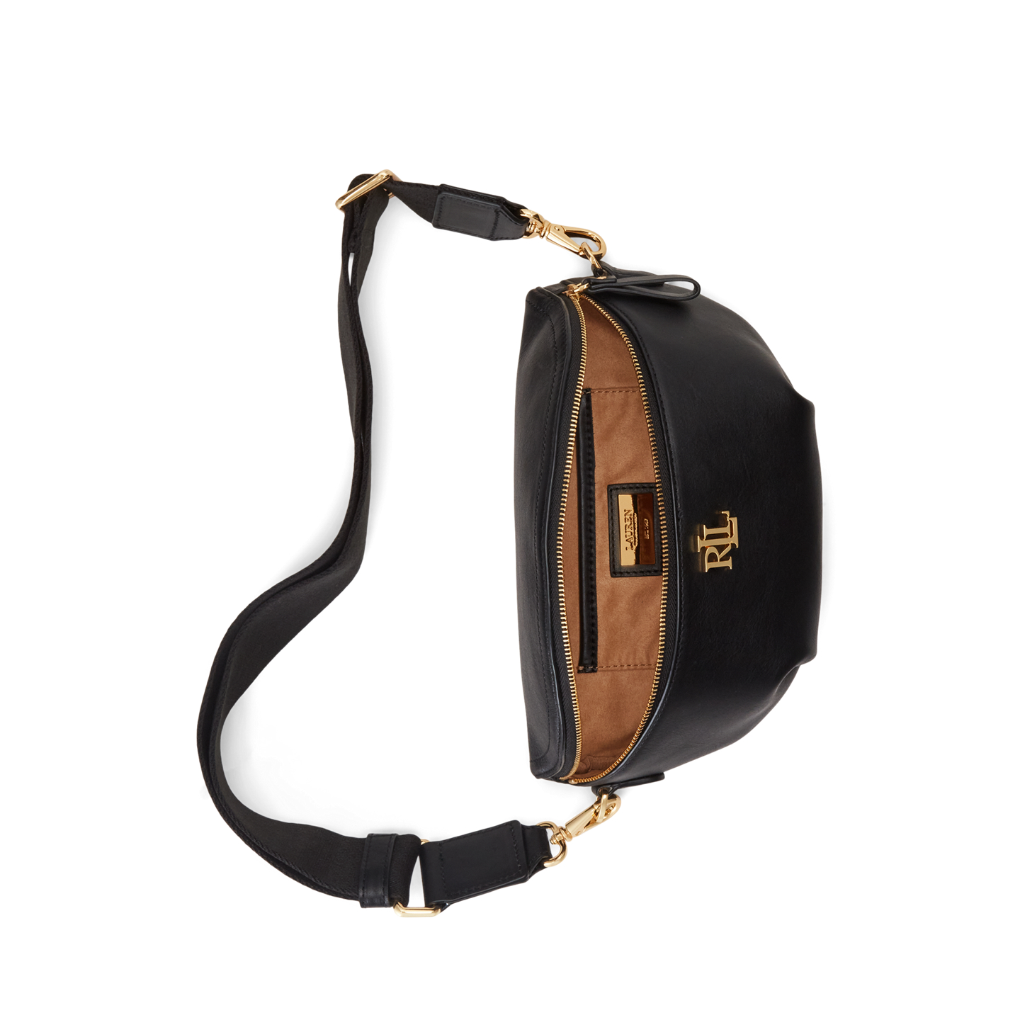 Женская сумка Ralph Lauren Leather Marcy Belt, цвет: Чёрный — фото 2