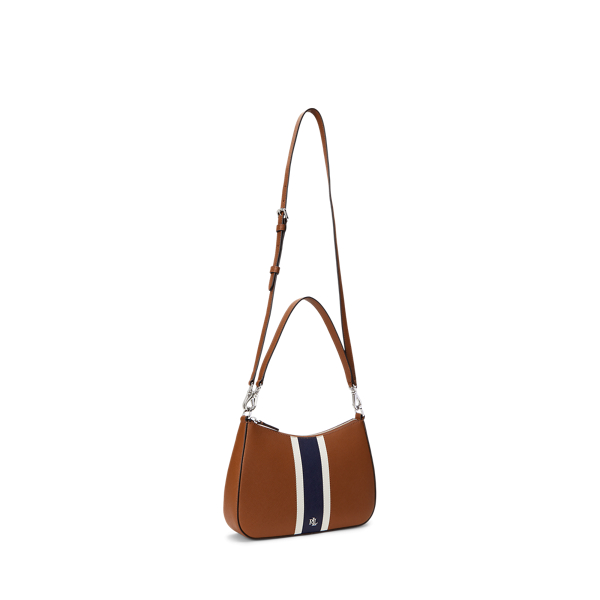 Tan/Soft White Multi Striped Leather Medium Danni Bag Lauren 3