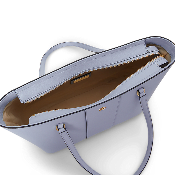 Tote Karly media in pelle a righe