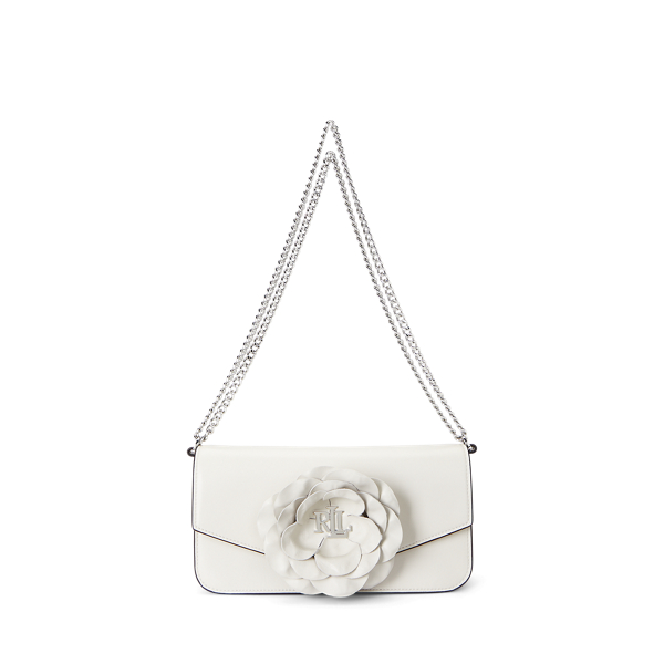 Floral Trim Leather Medium Sawyer Bag for Women Ralph Lauren SA