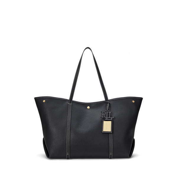 Ralph lauren black leather bag online