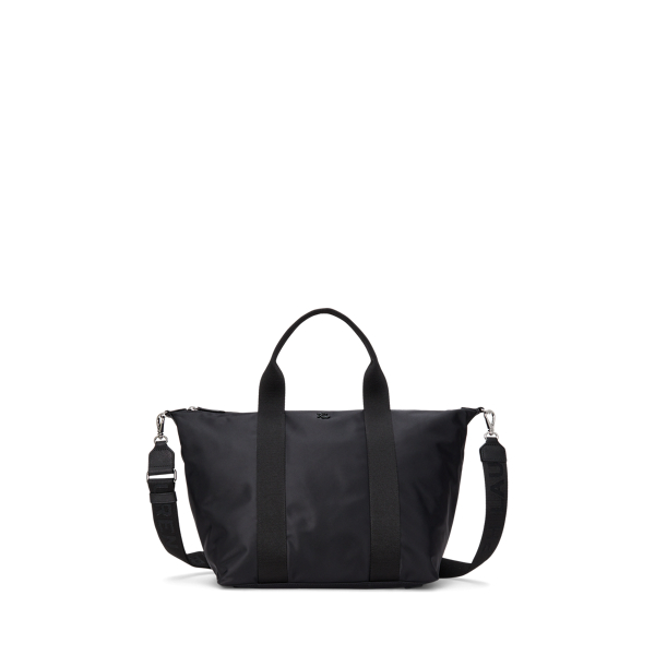 Black Nylon Extra-Large Stevie Zip Tote Bag Lauren 1