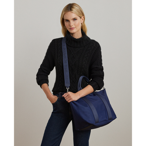 トートバッグ LAUREN RALPH LAUREN NYLON EXTRA-LARGE STEVIE ZIP TOTE BAG Nylon Extra-Large Stevie Tote Bag
