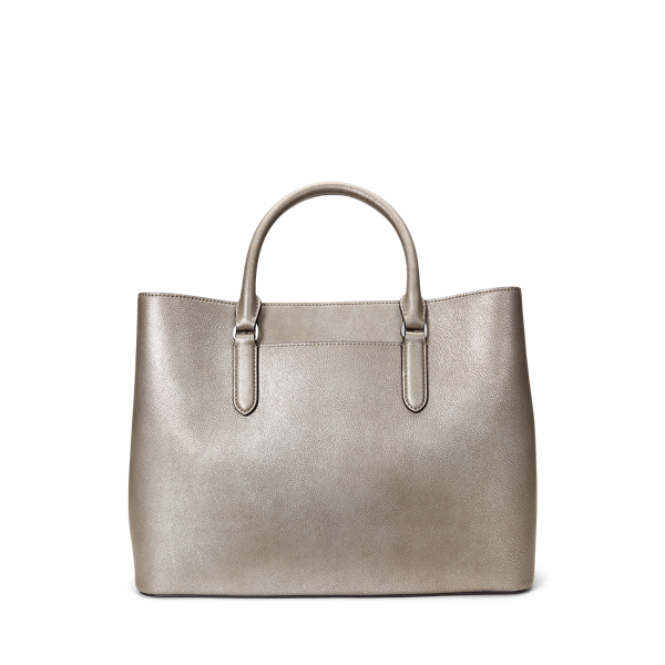 Metallic Leather Large Marcy Satchel