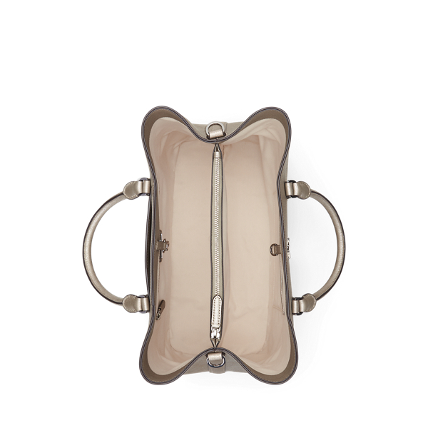 Metallic Leather Large Marcy Satchel