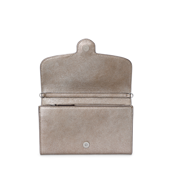 Antique Silver Metallic Leather Medium Adair Crossbody Lauren 5