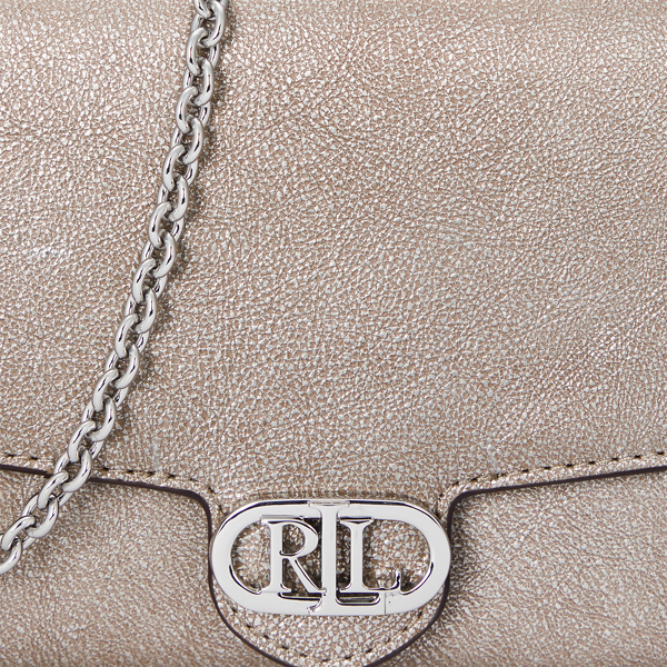 Antique Silver Metallic Leather Medium Adair Crossbody Lauren 7