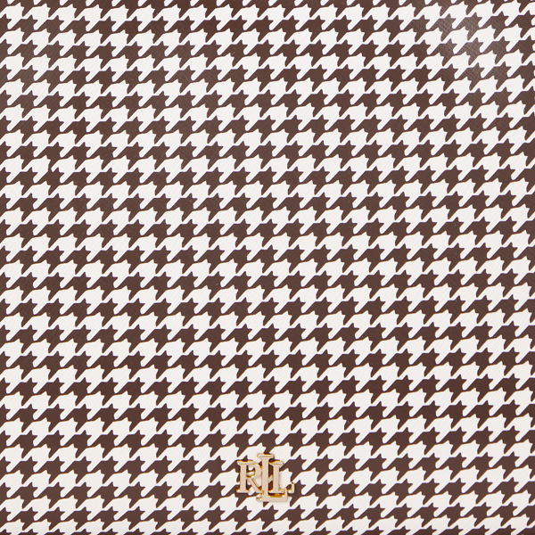 Dark Mahogany/Soft White Houndstooth Leather Medium Danni Bag Lauren 6