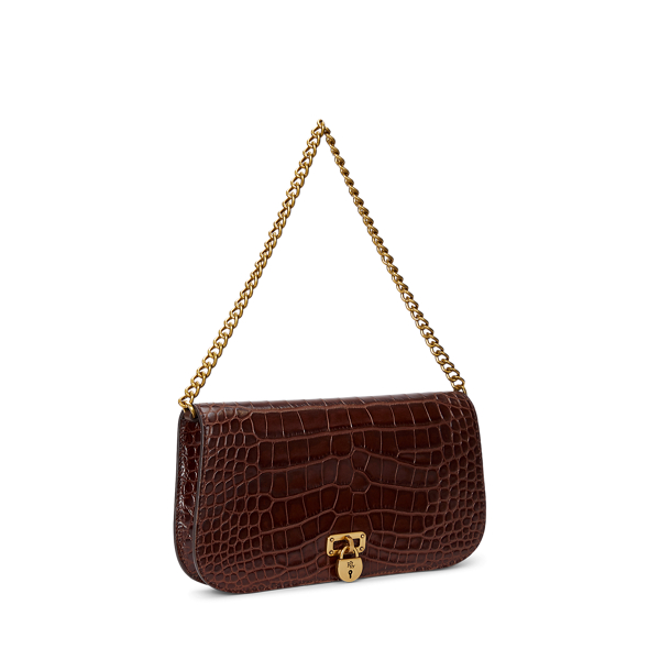 Croc Embossed Medium Tanner Shoulder Bag