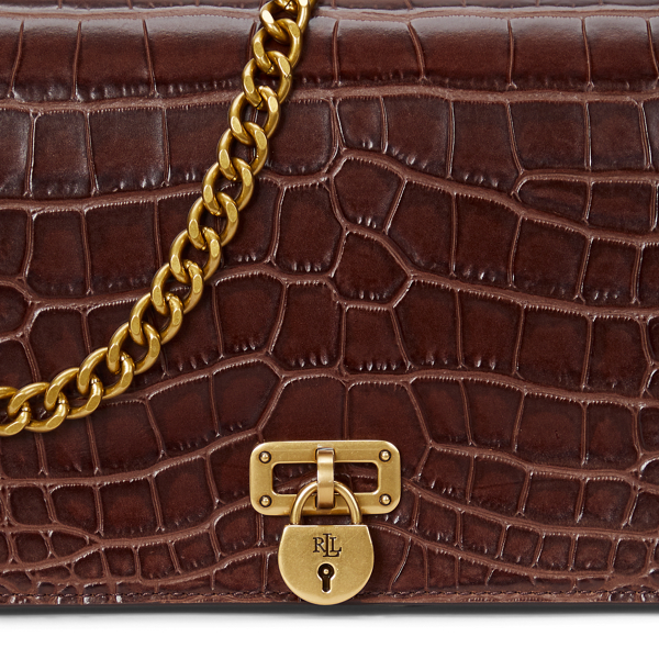 Croc Embossed Medium Tanner Shoulder Bag