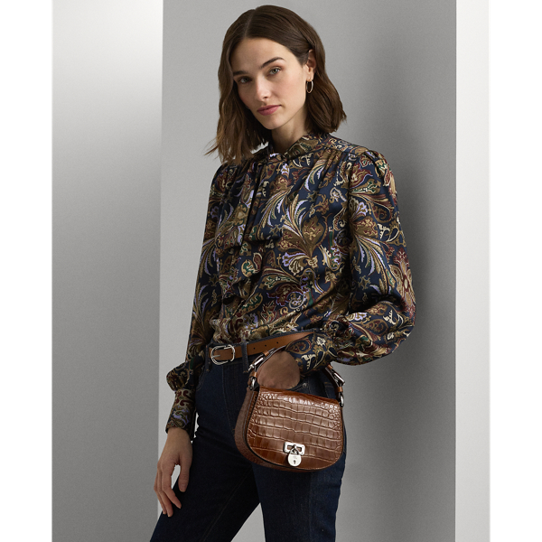 Tobacco Embossed Medium Tanner Crossbody Bag Lauren 9