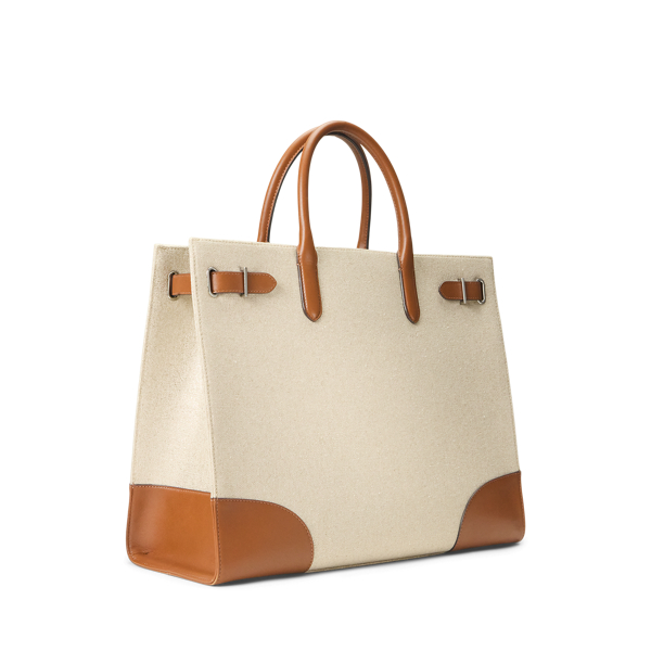 Metallic Canvas Large Devyn Tote Bag