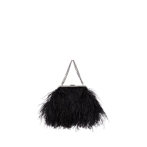 Black Feather Small Hollie Clutch Lauren 1