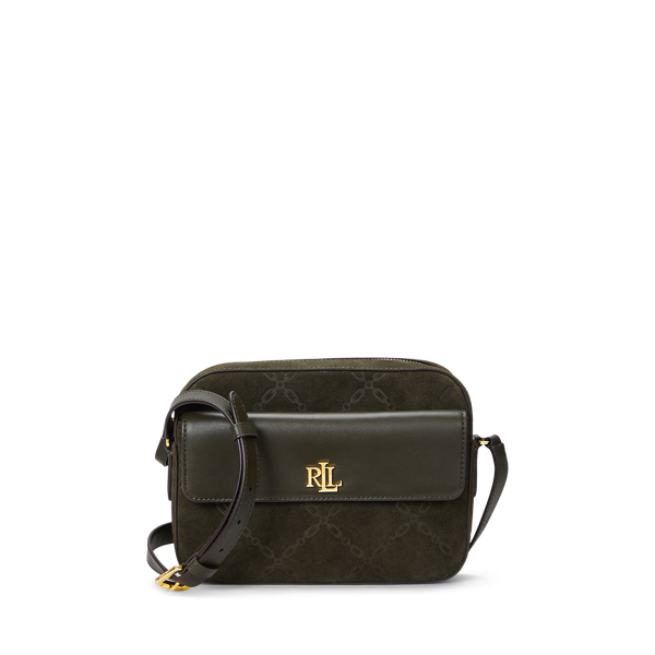 Embossed Suede Medium Marcy Camera Bag for Women Ralph Lauren NL