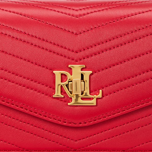 Festive Red Stitched Small Tayler Crossbody Bag Lauren 6