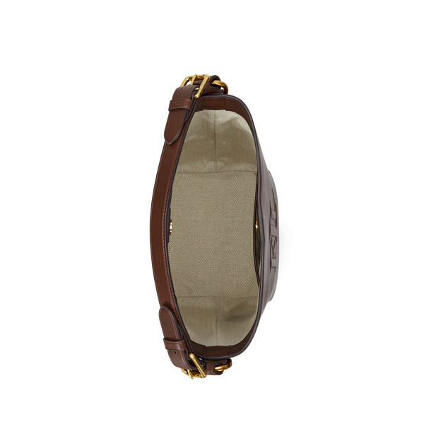 Dark Mahogany Leather Medium Witley Bucket Bag Lauren 5