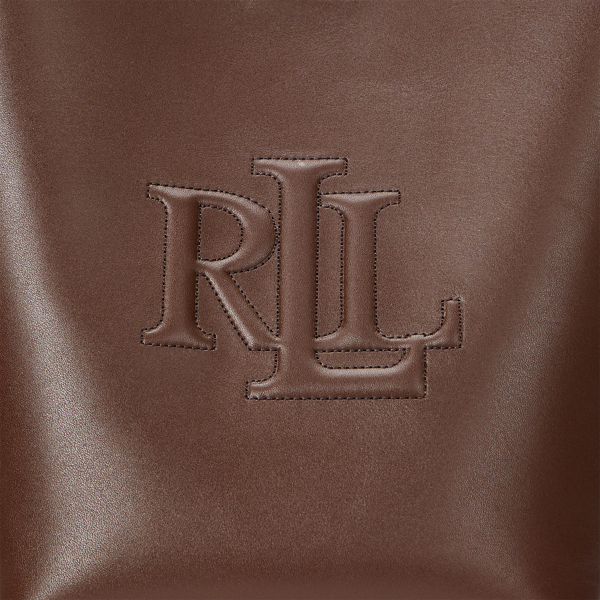 Dark Mahogany Leather Medium Witley Bucket Bag Lauren 6