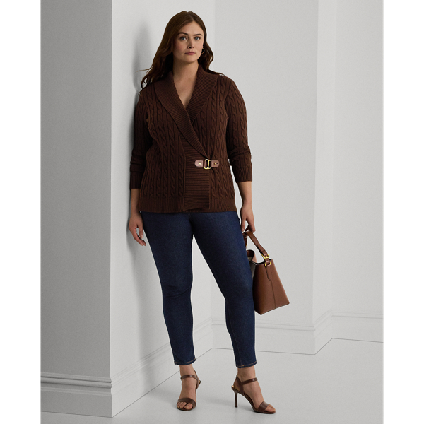 Dark Mahogany Leather Medium Witley Bucket Bag Lauren 7