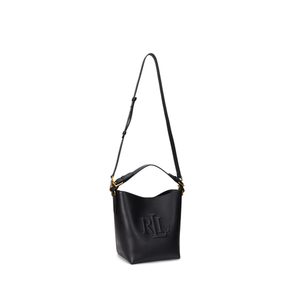 Ralph Lauren shops Embroidered Leather Bucket Bag