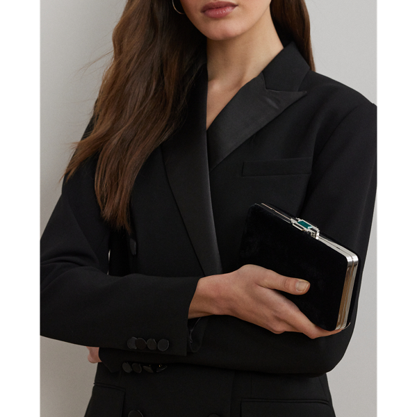 Black Velvet Small Franki Clutch Lauren 8