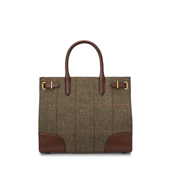 Herringbone Tweed Medium Devyn Tote Bag for Women Ralph Lauren UK