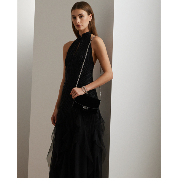 Black Velvet Medium Adair Crossbody Lauren 7