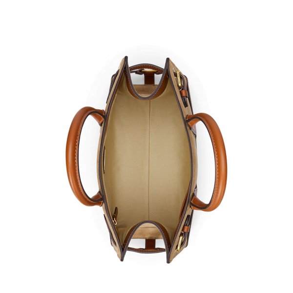Honey Tan/Lauren Tan Suede & Leather Medium Devyn Tote Bag Lauren 5
