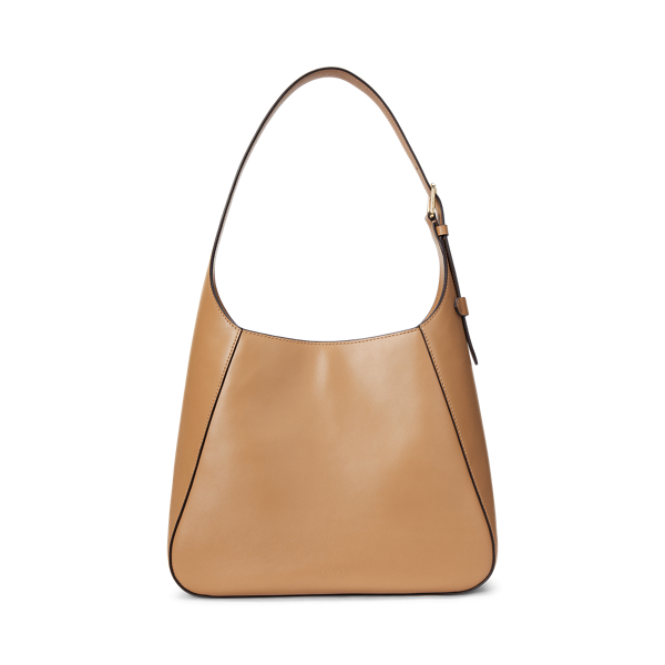 Gro&szlig;e Schultertasche Tanner aus Leder Lauren in Gelbbraun 4