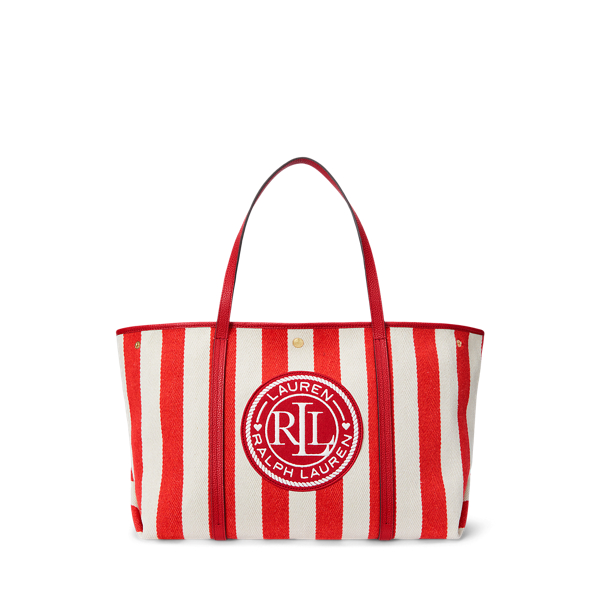 Striped Herringbone Large Emerie Tote