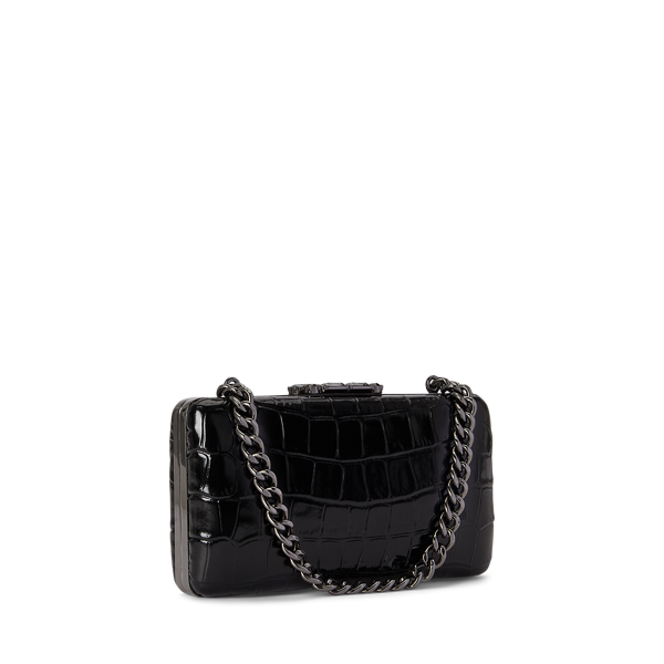Croc-Embossed Small Franki Clutch