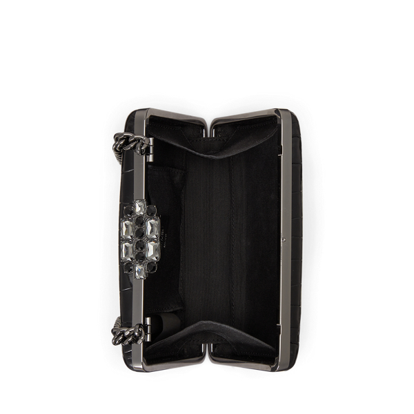 Croc-Embossed Small Franki Clutch