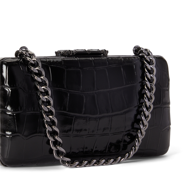 Croc-Embossed Small Franki Clutch