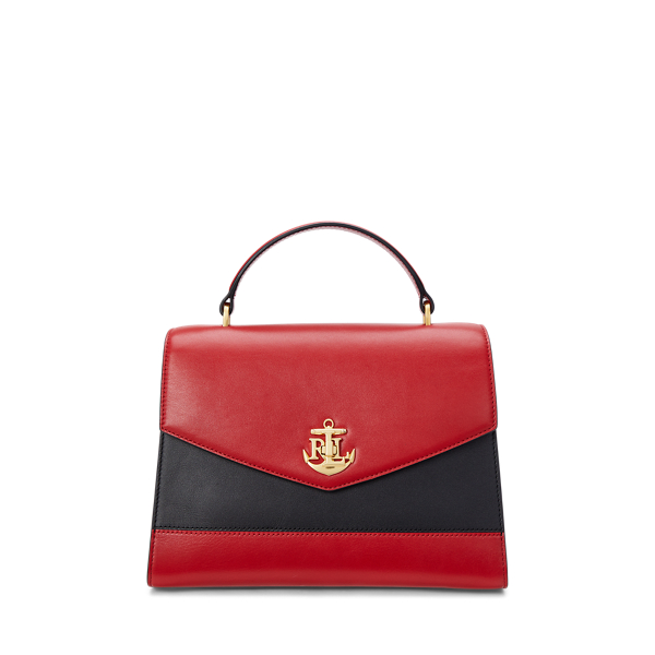 Two-Tone Leather Medium Farrah Satchel