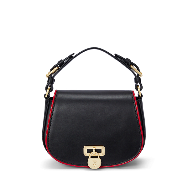 Black/Festive Red Two-Tone Medium Tanner Crossbody Bag Lauren 1