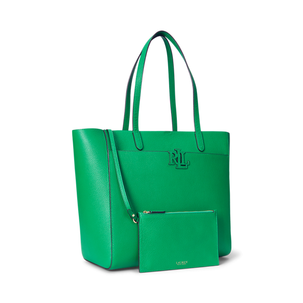 Gro&szlig;e Tragetasche Cameryn aus Leder Lauren in Green Topaz 2